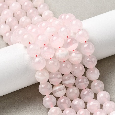 Natural Pink Calcite Beads Strands G-Z103-A01-10mm-1