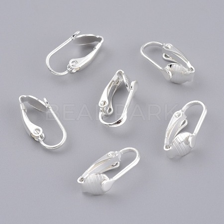 Brass Clip-on Earring Findings KK-Z007-30S-1