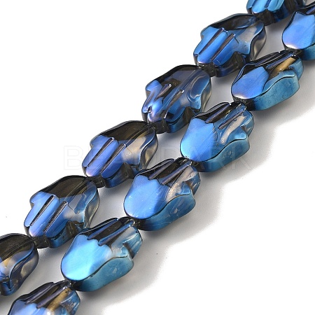 Transparent Electroplate Glass Beads Strands EGLA-F159-FR01-1