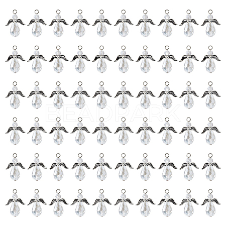 60Pcs Electroplate Glass Pendants GLAA-HY0001-19-1