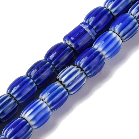 Handmade Lampwork Chevron Beads Strands LAMP-K041-01B-27-1