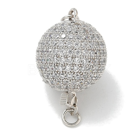 Rack Plating Brass Micro Pave Cubic Zirconia Pendants KK-L224-071P-1