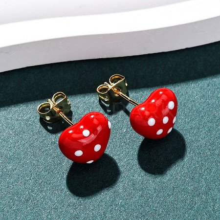 Brass Micro Pave Cubic Zirconia Stud Earrings EJEW-D328-01G-03-1