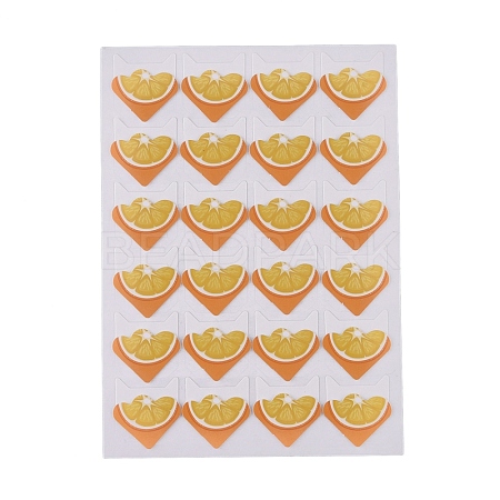 Cute Orange Pattern Photo Corner Self-Adhesive Stickers DIY-K016-B01-1