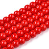 Opaque Solid Color Glass Beads Strands GLAA-T032-P4mm-04-1