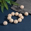 Natural Unfinished Wood Beads WOOD-S651-25mm-LF-4