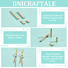 Unicraftale 32Pcs 4 Style Ion Plating(IP) 304 Stainless Steel Tube Beads STAS-UN0049-31-5