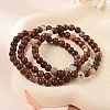 Natural Red Jasper Bead Stretch Bracelets BJEW-K212-A-012-1