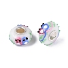 3D Lampwork & Brass Core European Beads LAMP-Q042-01E-1