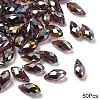 50Pcs Electroplate Glass Faceted Teardrop Beads EGLA-YW0005-17A-1