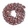 Transparent Electroplate Glass Beads Strands EGLA-N013-T10mm-B02-2