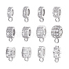 12Pcs 12 Styles Brass Micro Pave Cubic Zirconia Tube Bails KK-PH0013-25-6