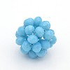Imitation Jade Glass Round Woven Beads GLAA-A034-6mm-B10-1