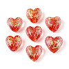 Handmade Foil Lampwork Beads Strands FOIL-T008-08A-2