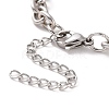 Non-Tarnish 304 Stainless Steel Cable Chain Bracelet for Men Women BJEW-E031-01P-02-3