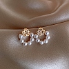 Alloy Imitation Pearl Stud Earrings for Women WG29476-49-1