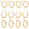 Unicraftale Ring 304 Stainless Steel Hoop Earrings EJEW-UN0001-05-11G-A-1