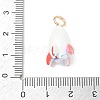 Animal Theme Brass Enamel Pendants KK-CBAE20A-02F-G-3