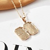 Clear Cubic Zirconia Locket Necklaces NJEW-A036-01B-5