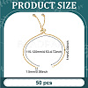 50Pcs Rack Plating Brass Chain Bracelet Making KK-ME0003-56-2