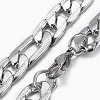 Trendy Men's 304 Stainless Steel Figaro Chain Necklaces and Bracelets Jewelry Sets SJEW-L186-03P-4