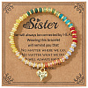 Natural Mixed Gemstone Rondelle Beads Stretch Bracelets XM9841-1-1