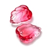 Autumn Theme Two-Tone Transparent Glass Charms GLAA-YW0001-53D-3