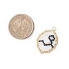 Glass Seed Beaded Twelve Constellations Pendants PALLOY-MZ00891-07-2