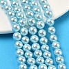 Electroplated Shell Pearl Beads Strands BSHE-G041-6mm-03-5