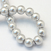 Baking Painted Pearlized Glass Pearl Round Bead Strands X-HY-Q003-6mm-62-4