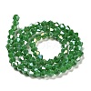 Opaque Solid Color Electroplate Glass Beads Strands GLAA-F029-P4mm-A08-2