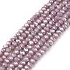 Electroplate Glass Beads Strands EGLA-A044-P1mm-B13-1