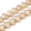 Transparent Electroplate Glass Beads Strands EGLA-F158-PL01-A-1