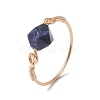 Star Cut Round Natural Mixed Gemstone Finger Rings RJEW-JR00726-4