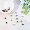 SUNNYCLUE 25Pcs 5 Colors PVD Vacuum Plating 304 Stainless Steel Textured Beads STAS-SC0002-71-4