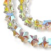 Electroplate Transparent Glass Beads Strands EGLA-U004-03A-HP02-3