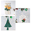 Crafans 3Pcs 3 Style Christmas Theme Cotton Weave Pendant Decorations HJEW-CF0001-13-6