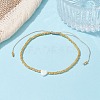 Natural Pearl & Seed Braided Bead Bracelets BJEW-JB09722-04-2