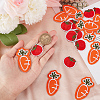 Gorgecraft 28Pcs 2 Style Tomato & Carrot Non Woven Fabric Embroidery Iron on Applique Patch PATC-GF0001-12-3