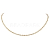 304 Stainless Steel Singapore Chain Necklaces for Women NJEW-JN05592-2