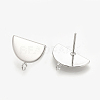 Brass Stud Earrings Findings LS-KK-S345-191P-2