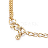 Golden Tone Brass Link Bracelets BJEW-L639-14E-3