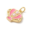 Rack Plating Brass Enamel Pendants KK-Z056-35G-03-2