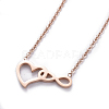 304 Stainless Steel Pendant Necklaces NJEW-I232-32RG-4