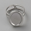 304 Stainless Steel Cuff Ring Findings FIND-WH0148-125H-P-1