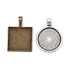 Alloy Pendant Cabochon Settings PALLOY-XCP0002-03AS-2