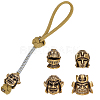  4Pcs 4 Styles Brass European Beads KK-NB0003-58-7