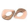 Opaque Resin & Walnut Wood Pendants RESI-S389-016A-C02-2