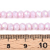 Anti-Tarnish Electroplate Rondelle Glass Beads Strands EGLA-T021-4mm-17-03-4