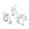 Natural Quartz Crystal Carved Half Hole Beads G-K367-02G-1